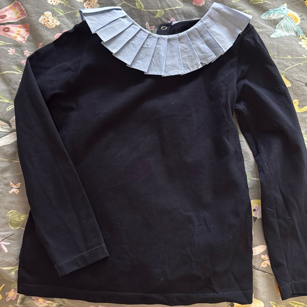 Jacadi Black Shirt with White Collar